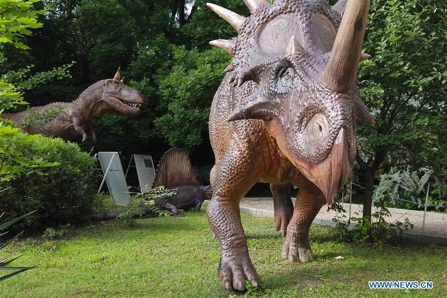 HUNGARY-BUDAPEST-NATURAL HISTORY MUSEUM-DINOSAUR SCULPTURES
