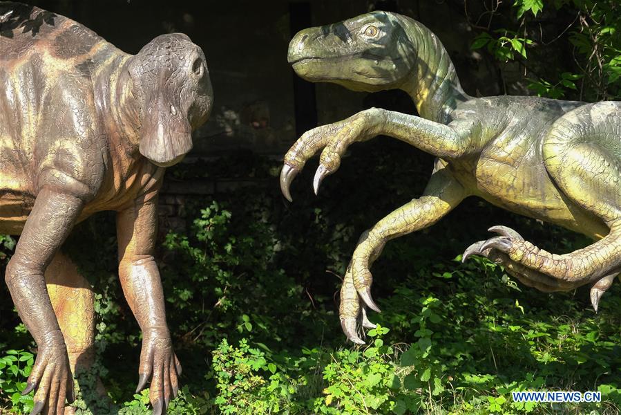 HUNGARY-BUDAPEST-NATURAL HISTORY MUSEUM-DINOSAUR SCULPTURES