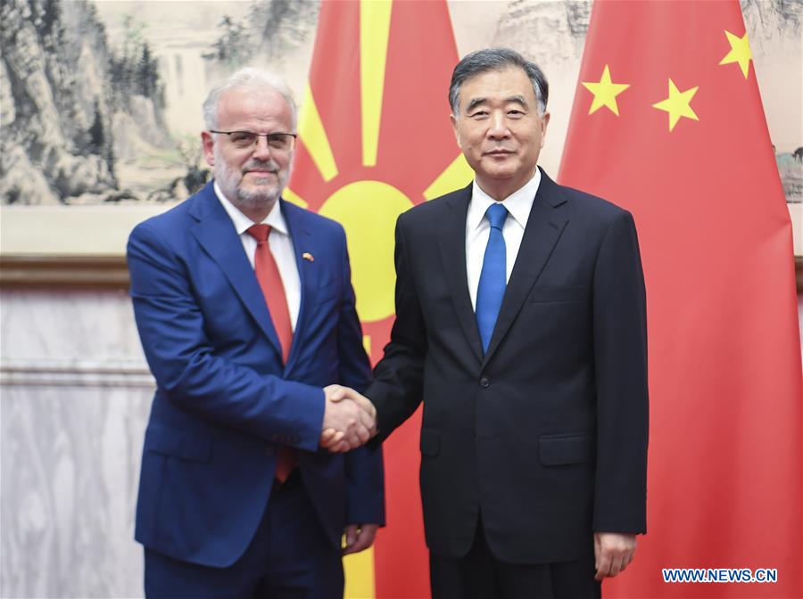 CHINA-BEIJING-WANG YANG-NORTH MACEDONIA-MEETING (CN)