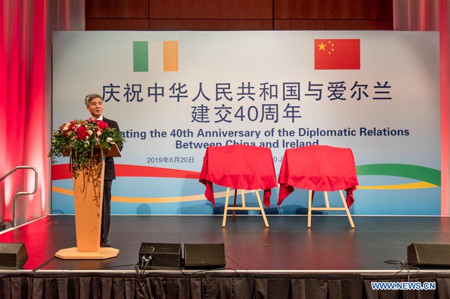 Reception held to mark 40th anniv. of ChinaIreland diplomatic