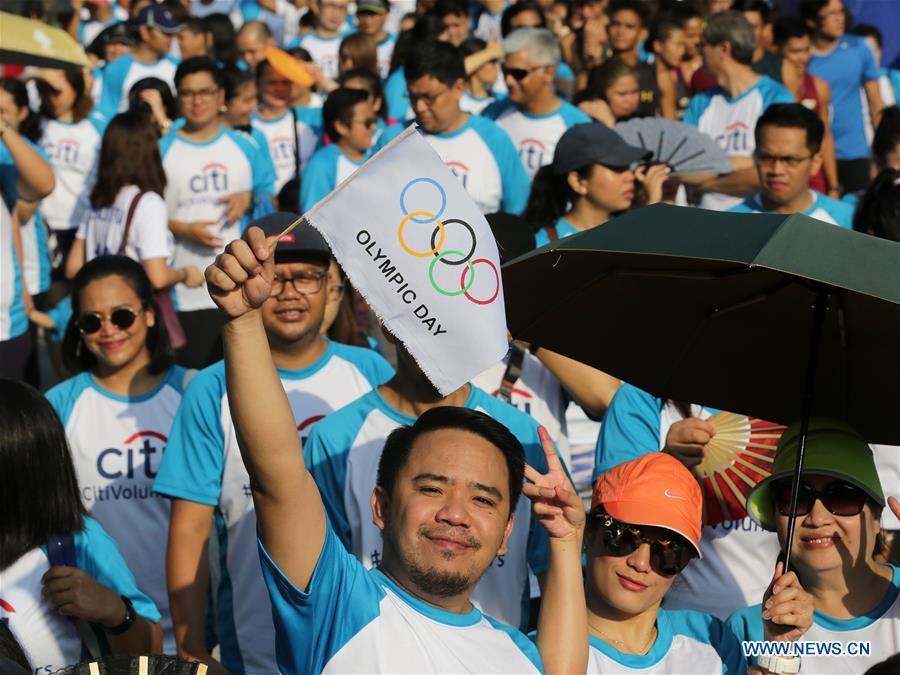 PHILIPPINES-QUEZON CITY-OLYMPIC DAY-UNITY WALK