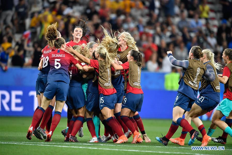 (SP)FRANCE-NICE-2019 FIFA WOMEN'S WORLD CUP-ROUND OF 16-NORWAY VS AUSTRALIA