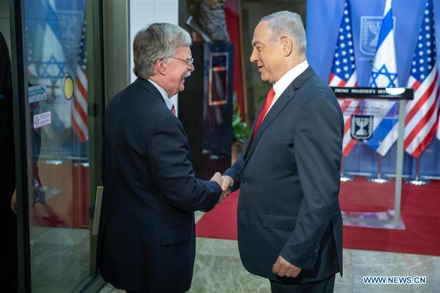 MIDEAST-JERUSALEM-ISRAEL-NETANYAHU-U.S.-JOHN BOLTON-MEETING