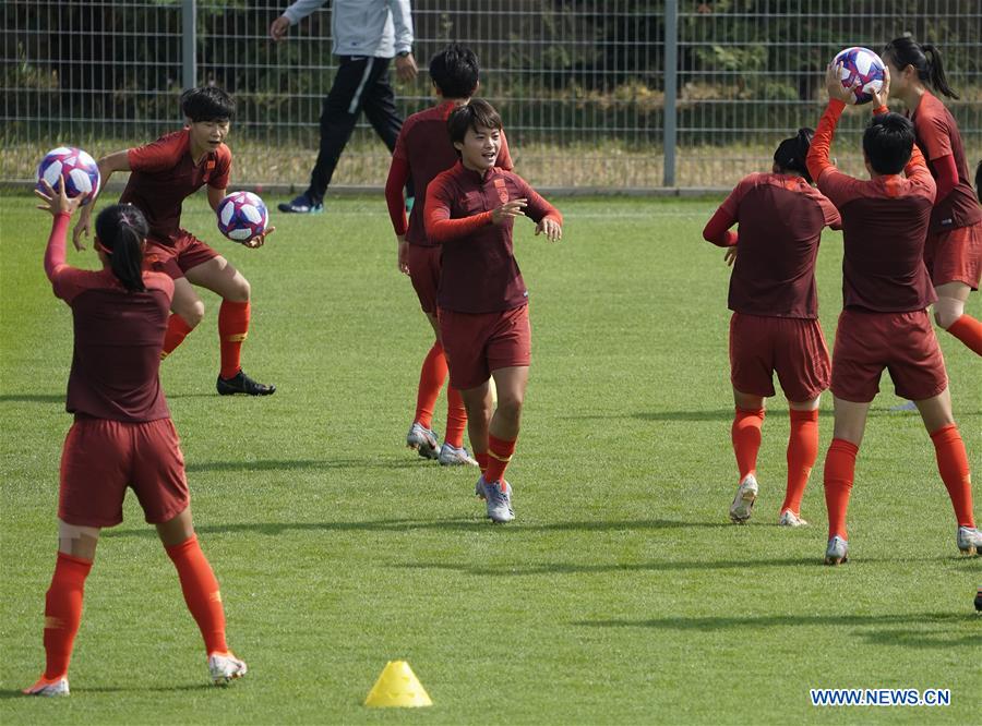 (SP)FRANCE-MONTPELLIER-2019 FIFA WOMEN'S WORLD CUP-ROUND OF 16-CHINA-TRAINING SESSION