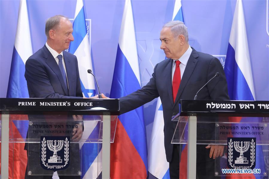 MIDEAST-JERUSALEM-ISRAEL-PM-RUSSIA-NIKOLAI PATRUSHEV-MEETING