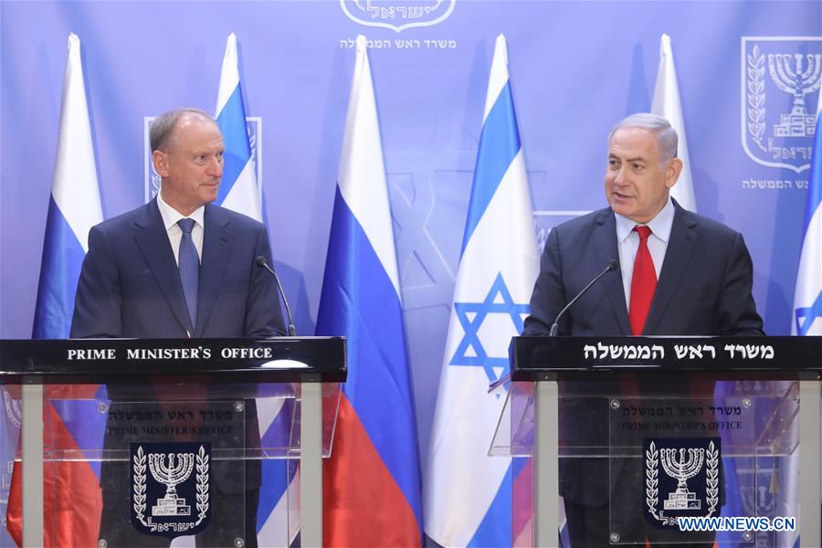 MIDEAST-JERUSALEM-ISRAEL-PM-RUSSIA-NIKOLAI PATRUSHEV-MEETING