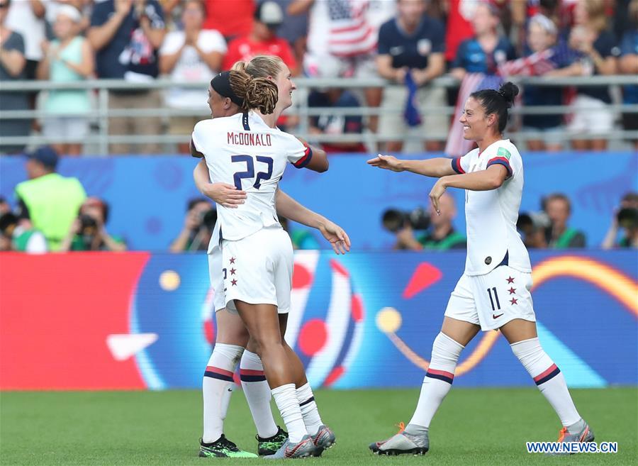 (SP)FRANCE-REIMS-FIFA WOMEN'S WORLD CUP-ROUND OF 16-USA VS ESP