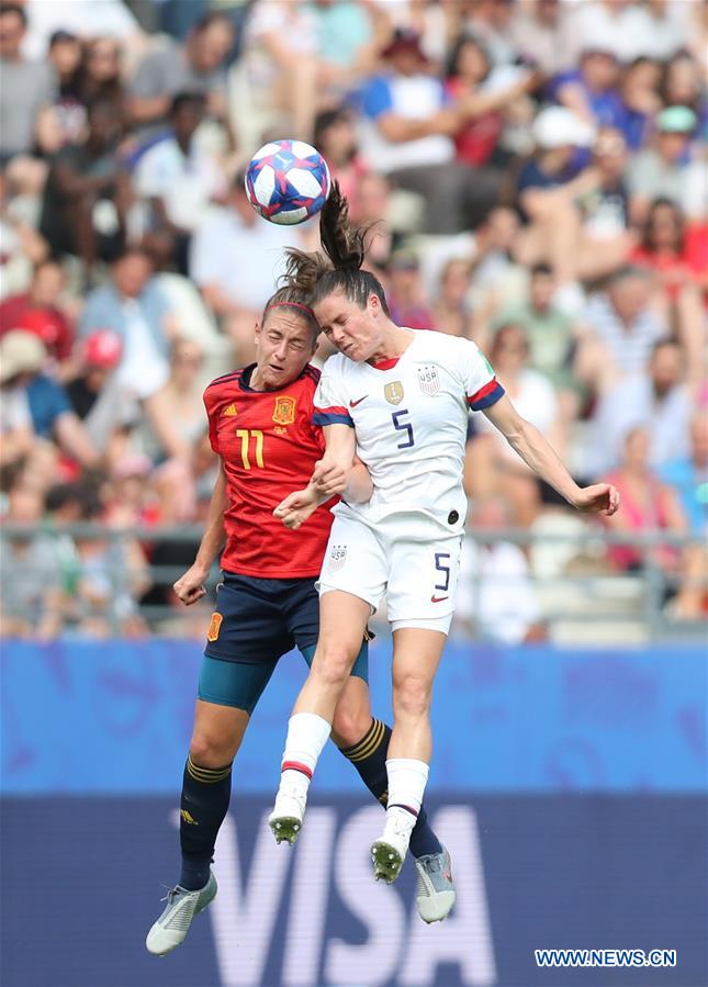(SP)FRANCE-REIMS-FIFA WOMEN'S WORLD CUP-ROUND OF 16-USA VS ESP