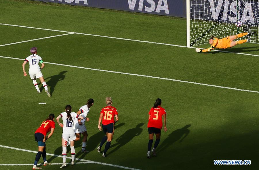 (SP)FRANCE-REIMS-FIFA WOMEN'S WORLD CUP-ROUND OF 16-USA VS ESP