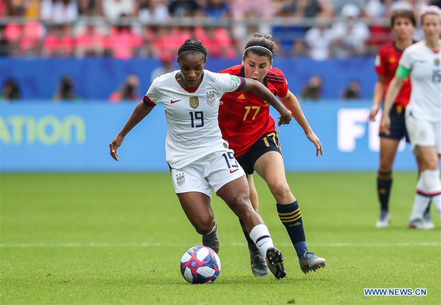 (SP)FRANCE-REIMS-FIFA WOMEN'S WORLD CUP-ROUND OF 16-USA VS ESP