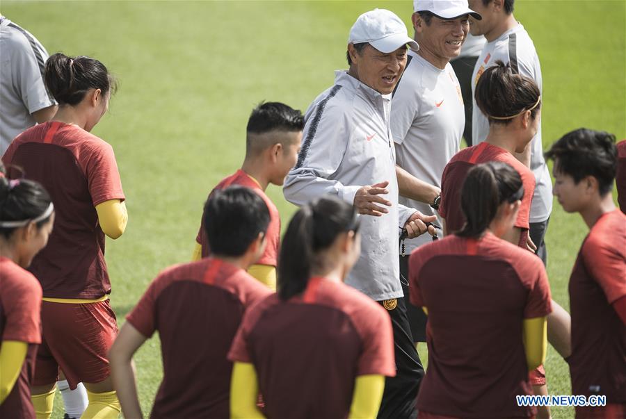 (SP)FRANCE-FABREGUES-2019 FIFA WOMEN'S WORLD CUP-ROUND OF 16-CHINA-TRAINING SESSION