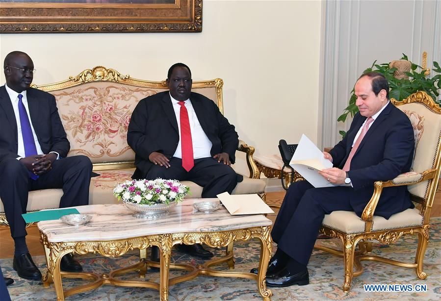 EGYPT-CAIRO-PRESIDENT-SOUTH SUDAN-PRESIDENTIAL ENVOY-MEETING