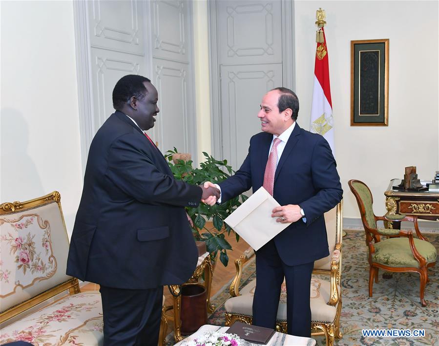 EGYPT-CAIRO-PRESIDENT-SOUTH SUDAN-PRESIDENTIAL ENVOY-MEETING