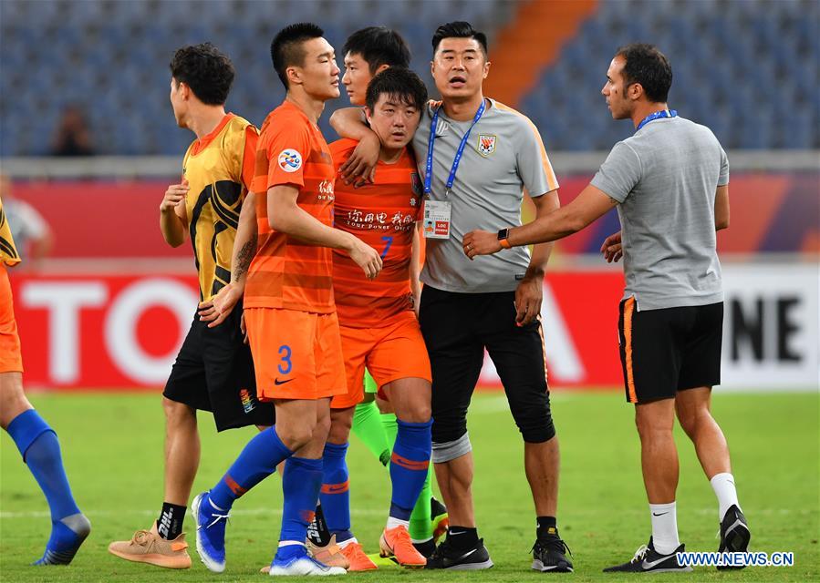 (SP)CHINA-JINAN-SOCCER-AFC CHAMPIONS LEAGUE-SHANDONG LUNENG FC-GUANGZHOU EVERGRANDE FC (CN)