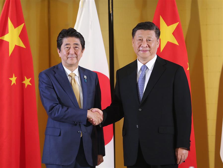 JAPAN-OSAKA-XI JINPING-SHINZO ABE-MEETING