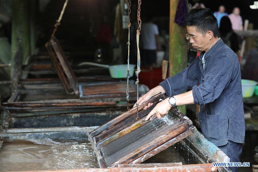 Traditional paper making in combination with cultural innovation in