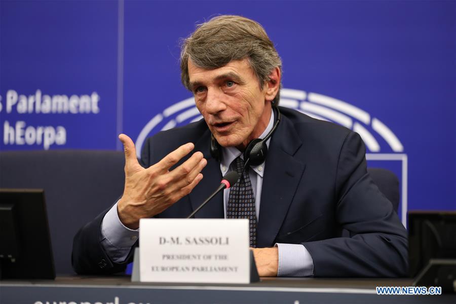 FRANCE-STRASBOURG-EUROPEAN PARLIAMENT-PRESIDENT-PRESS CONFERENCE