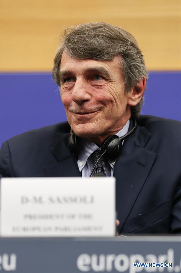 FRANCE-STRASBOURG-EUROPEAN PARLIAMENT-PRESIDENT-PRESS CONFERENCE