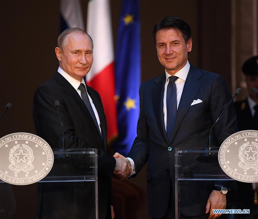 ITALY-ROME-GIUSEPPE CONTE-RUSSIA-VLADIMIR PUTIN-MEETING