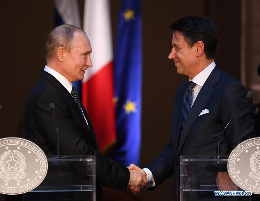 ITALY-ROME-GIUSEPPE CONTE-RUSSIA-VLADIMIR PUTIN-MEETING