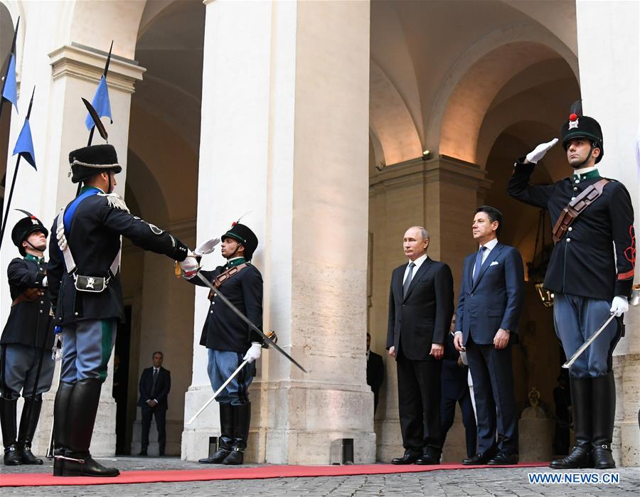 ITALY-ROME-GIUSEPPE CONTE-RUSSIA-VLADIMIR PUTIN-MEETING