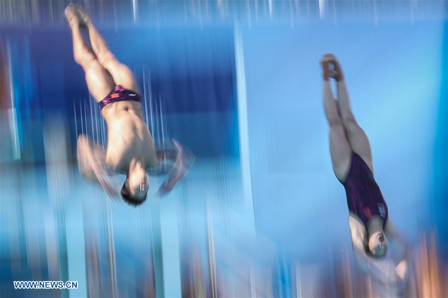 (SP)ITALY-NAPLES-SUMMER UNIVERSIADE-DIVING-3M SYNCHRO MIXED-FINAL