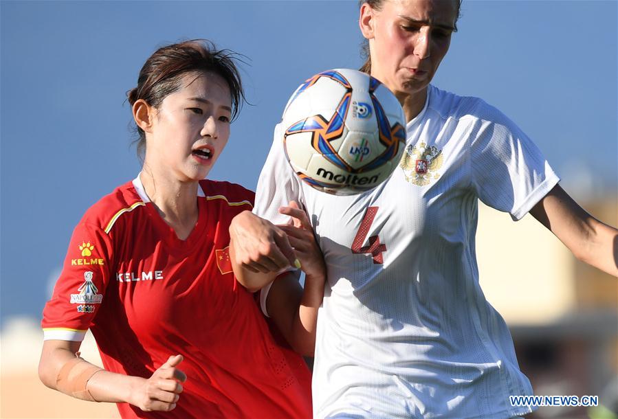 (SP)ITALY-NAPLES-SUMMER UNIVERSIADE 2019-WOMEN'S SOCCER-CHINA VS RUSSIA