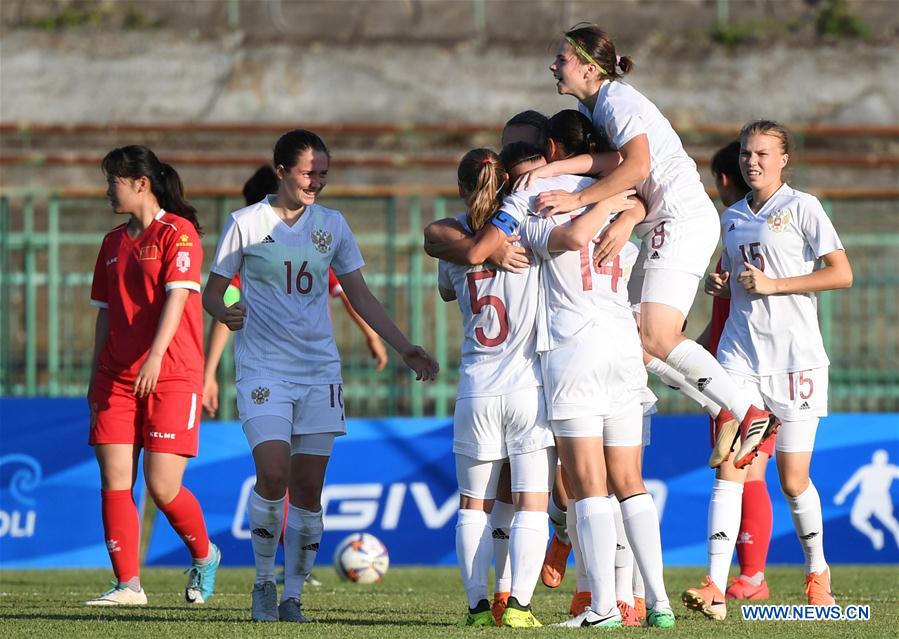 (SP)ITALY-NAPLES-SUMMER UNIVERSIADE 2019-WOMEN'S SOCCER-CHINA VS RUSSIA