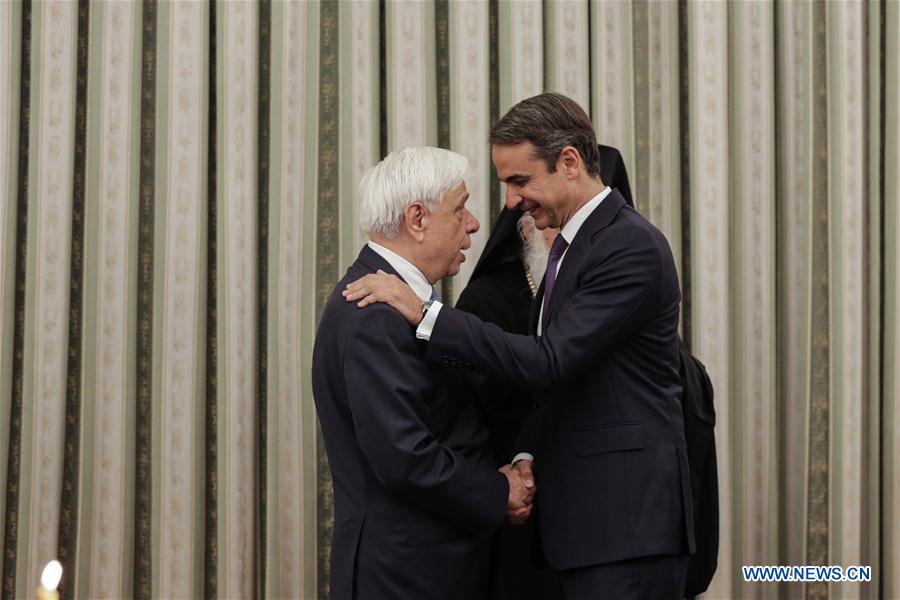 GREECE-ATHENS-MITSOTAKIS-PM-SWEAR IN
