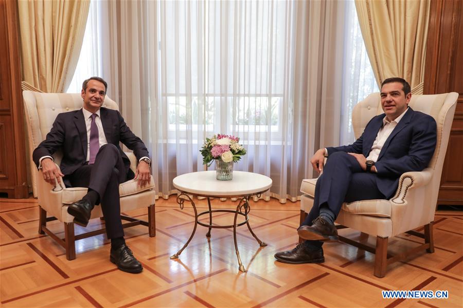 GREECE-ATHENS-MITSOTAKIS-TSIPRAS-PM-MAXIMOS MANSION