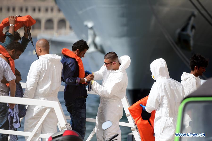 MALTA-FLORIANA-RESCUED MIGRANTS-DISEMBARKATION