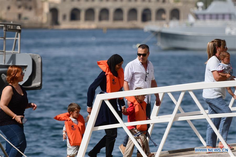 MALTA-FLORIANA-RESCUED MIGRANTS-DISEMBARKATION