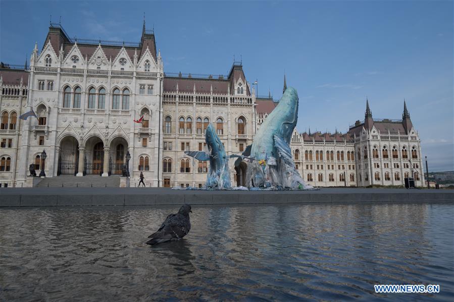HUNGARY-BUDAPEST-WHALE SCULPTURE