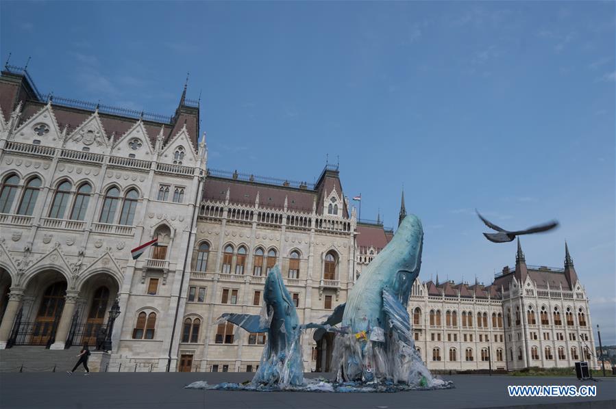 HUNGARY-BUDAPEST-WHALE SCULPTURE
