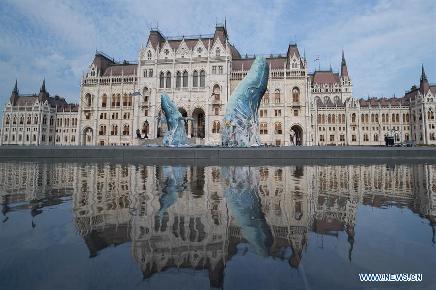 HUNGARY-BUDAPEST-WHALE SCULPTURE