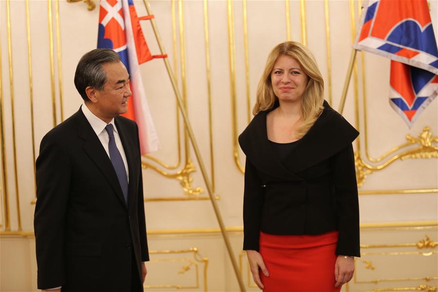 SLOVAKIA-BRATISLAVA-CAPUTOVA-WANG YI-MEETING