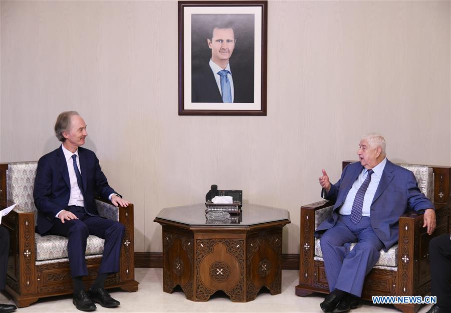 SYRIA-DAMASCUS-UN-ENVOY-MEETING-SYRIA-FM