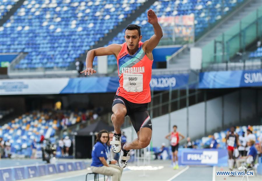 (SP)ITALY-NAPLES-SUMMER UNIVERSIADE 2019-ATHLETICS-MEN'S TRIPLE JUMP