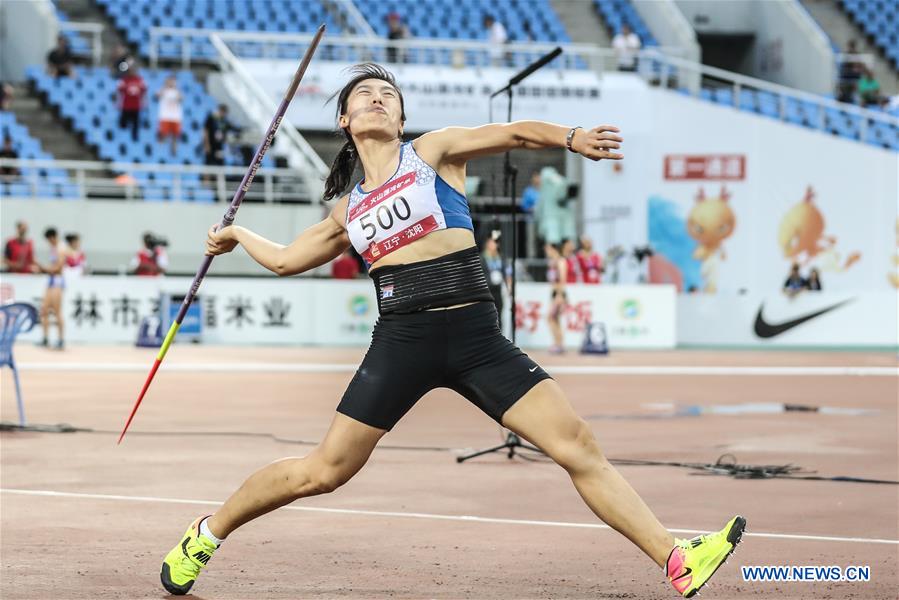 (SP)CHINA-SHENYANG-ATHLETICS-WOMEN'S JAVELIN THROW
