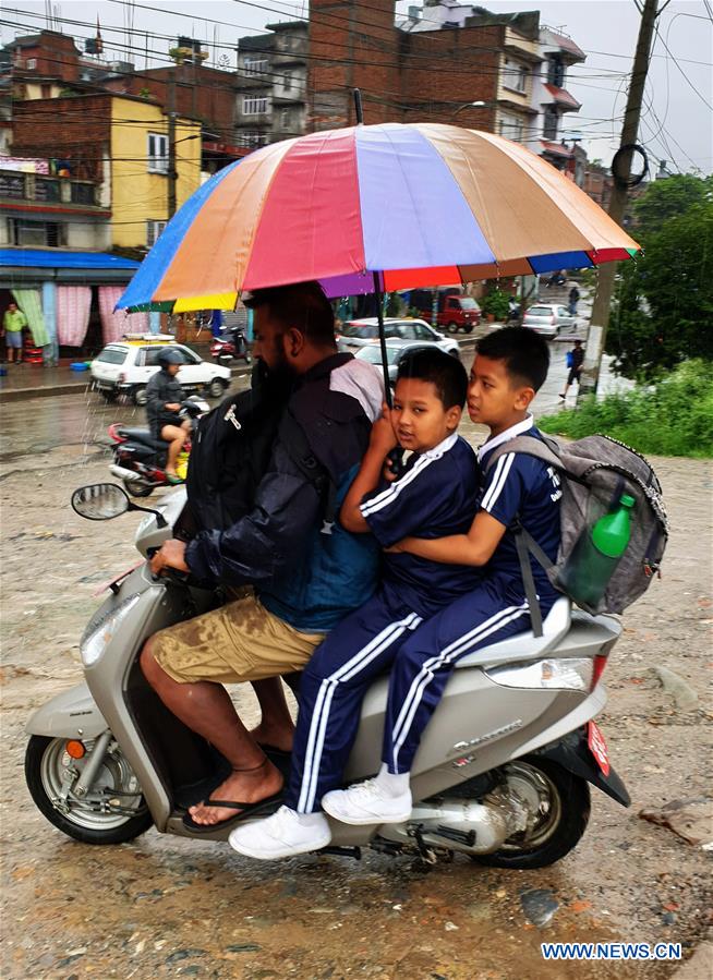 NEPAL-KATHMANDU-MONSOON-RAINFALL