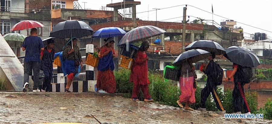 NEPAL-KATHMANDU-MONSOON-RAINFALL