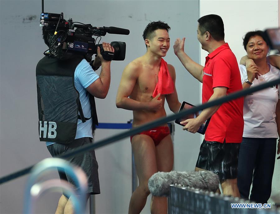 (SP)SOUTH KOREA-GWANGJU-FINA WORLD CHAMPIONSHIPS-DIVING-MEN'S 1M SPRINGBOARD
