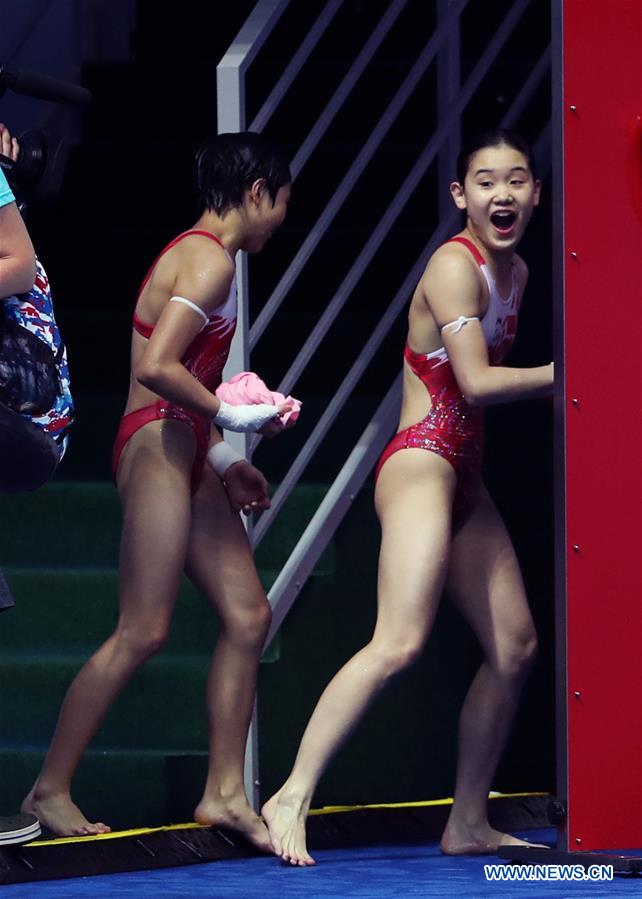 (SP)SOUTH KOREA-GWANGJU-FINA WORLD CHAMPIONSHIPS-DIVING-WOMEN'S 10M SYNCHRONISED FINAL