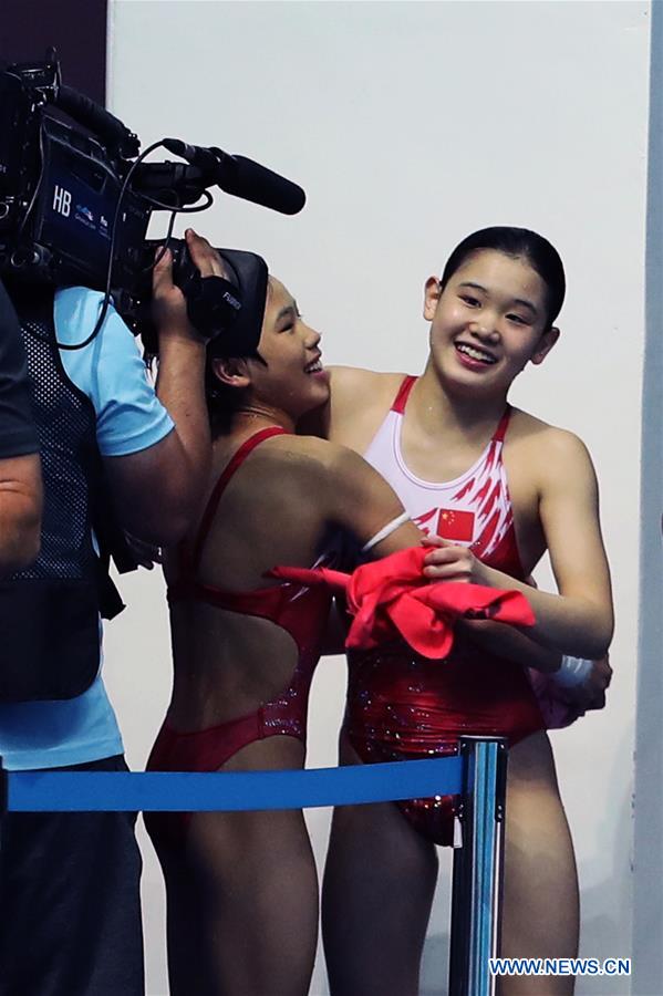 (SP)SOUTH KOREA-GWANGJU-FINA WORLD CHAMPIONSHIPS-DIVING-WOMEN'S 10M SYNCHRONISED FINAL
