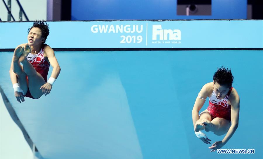 (SP)SOUTH KOREA-GWANGJU-FINA WORLD CHAMPIONSHIPS-DIVING-WOMEN'S 10M SYNCHRONISED FINAL