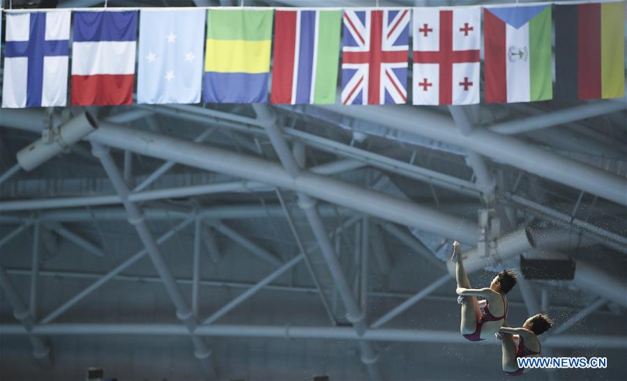 (SP)SOUTH KOREA-GWANGJU-FINA WORLD CHAMPIONSHIPS-DIVING-WOMEN'S 10M SYNCHRONISED FINAL