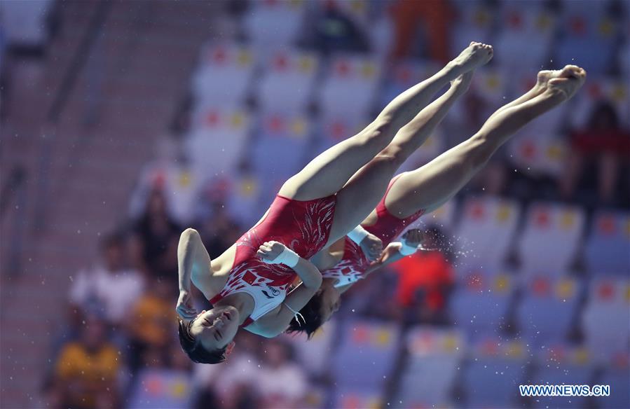 (SP)SOUTH KOREA-GWANGJU-FINA WORLD CHAMPIONSHIPS-DIVING-WOMEN'S 10M SYNCHRONISED FINAL
