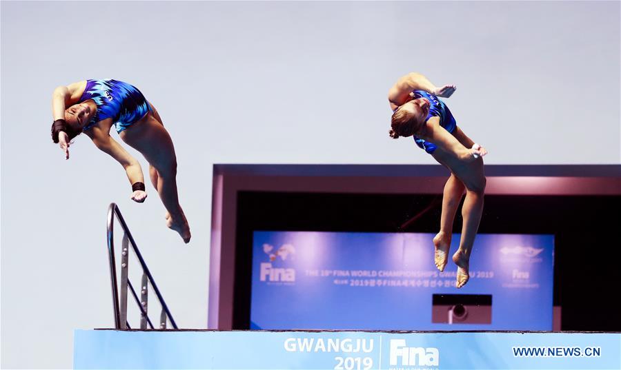 (SP)SOUTH KOREA-GWANGJU-FINA WORLD CHAMPIONSHIPS-DIVING-WOMEN'S 10M SYNCHRONISED FINAL