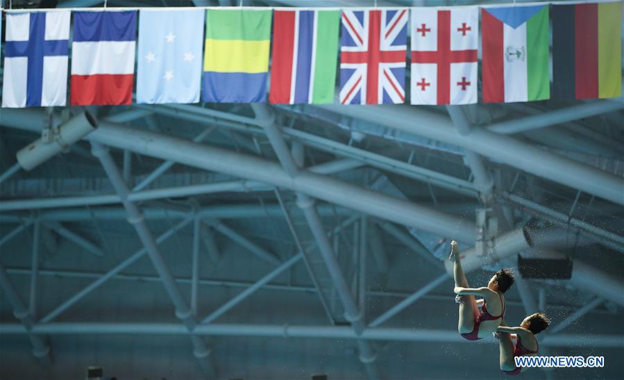 (SP)SOUTH KOREA-GWANGJU-FINA WORLD CHAMPIONSHIPS-DIVING-WOMEN'S 10M SYNCHRONISED FINAL