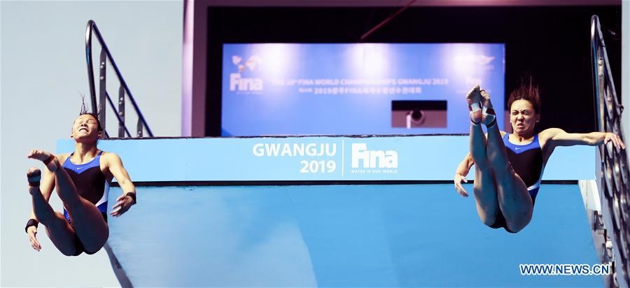 (SP)SOUTH KOREA-GWANGJU-FINA WORLD CHAMPIONSHIPS-DIVING-WOMEN'S 10M SYNCHRONISED FINAL